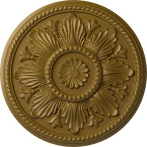 imageEkena Millwork CM18ED 18Inch OD x 5 12Inch ID x 1 34Inch Edinburgh Ceiling Medallion PrimedHandPainted Gold
