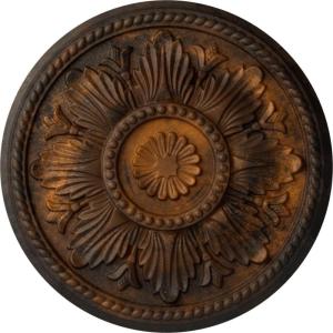 imageEkena Millwork CM18ED 18Inch OD x 5 12Inch ID x 1 34Inch Edinburgh Ceiling Medallion PrimedHandPainted Rust
