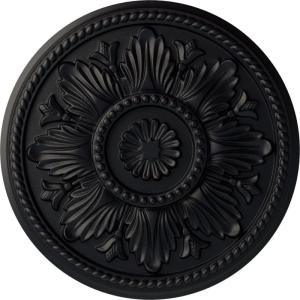 imageEkena Millwork CM18ED 18Inch OD x 5 12Inch ID x 1 34Inch Edinburgh Ceiling Medallion PrimedHandPainted Steel Gray