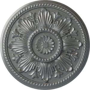 imageEkena Millwork CM18ED 18Inch OD x 5 12Inch ID x 1 34Inch Edinburgh Ceiling Medallion PrimedHandpainted Platinum