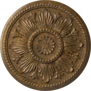 imageEkena Millwork CM18ED 18Inch OD x 5 12Inch ID x 1 34Inch Edinburgh Ceiling Medallion PrimedHandpainted Rubbed Bronze