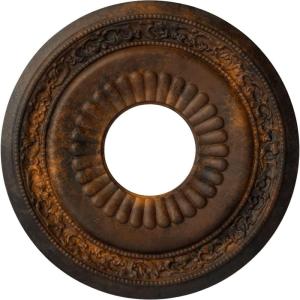 imageEkena Millwork CM20LN 20 58Inch OD x 6 14Inch ID x 1 38Inch P Lauren Ceiling MedallionRust Metallic Series