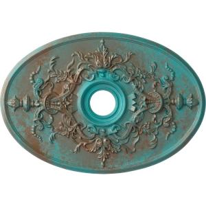 imageEkena Millwork CM21X30AL 21 14Inch W x 30 34Inch H x 1 58Inch P Alexa Ceiling MedallionCopper Green Patina Metallic Series