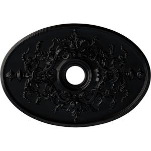 imageEkena Millwork CM21X30AL 21 14Inch W x 30 34Inch H x 1 58Inch P Alexa Ceiling MedallionJet Black Flat Finish