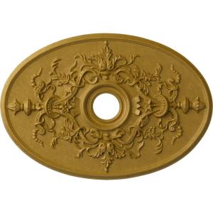 imageEkena Millwork CM21X30AL 21 14Inch W x 30 34Inch H x 1 58Inch P Alexa Ceiling MedallionPharaohs Gold Metallic Series
