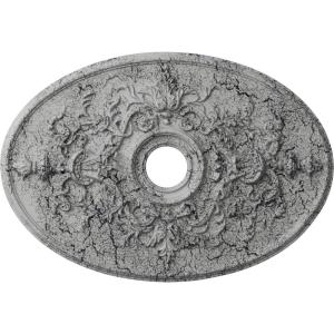 imageEkena Millwork CM21X30AL 21 14Inch W x 30 34Inch H x 1 58Inch P Alexa Ceiling MedallionUltra Pure White Crackle Flat Finish