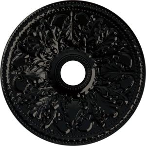 imageEkena Millwork CM23AS 23 78Inch OD x 4 18Inch ID Ashley Ceiling MedallionBlack Pearl Metallic Series
