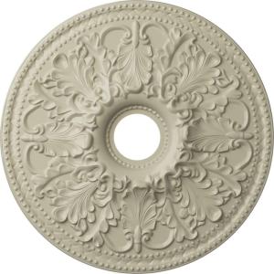 imageEkena Millwork CM23AS 23 78Inch OD x 4 18Inch ID Ashley Ceiling MedallionClear Yellow Flat Finish