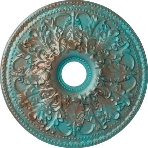 imageEkena Millwork CM23AS 23 78Inch OD x 4 18Inch ID Ashley Ceiling MedallionCopper Green Patina Metallic Series