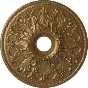 imageEkena Millwork CM23AS 23 78Inch OD x 4 18Inch ID Ashley Ceiling MedallionPale Gold Metallic Series
