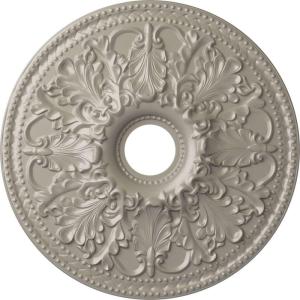 imageEkena Millwork CM23AS 23 78Inch OD x 4 18Inch ID Ashley Ceiling MedallionPearl White Metallic Series