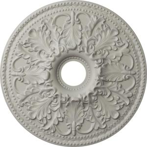 imageEkena Millwork CM23AS 23 78Inch OD x 4 18Inch ID Ashley Ceiling MedallionPot of Cream Flat Finish