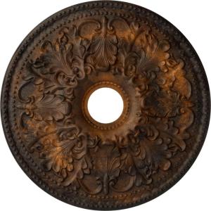 imageEkena Millwork CM23AS 23 78Inch OD x 4 18Inch ID Ashley Ceiling MedallionRust Metallic Series