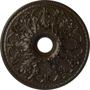 imageEkena Millwork CM23AS 23 78Inch OD x 4 18Inch ID Ashley Ceiling MedallionStone Hearth Crackle Flat Finish