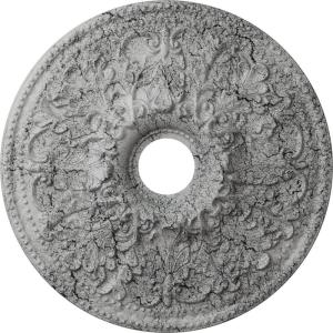 imageEkena Millwork CM23AS 23 78Inch OD x 4 18Inch ID Ashley Ceiling MedallionUltra Pure White Crackle Flat Finish