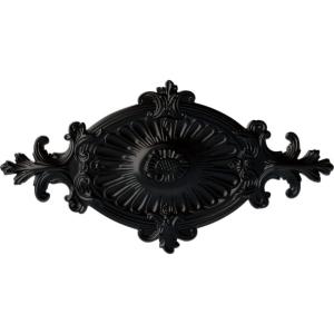 imageEkena Millwork CM23RO1 23 12quot x 12 14quot x 1 12quot Quentin Ceiling Medallion PrimedJet Black Flat Finish