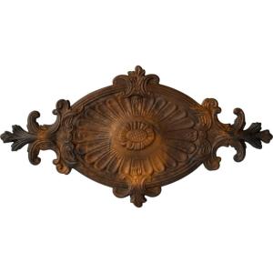 imageEkena Millwork CM23RO1 23 12quot x 12 14quot x 1 12quot Quentin Ceiling Medallion PrimedRust Metallic Series