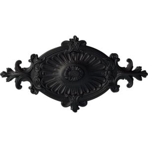 imageEkena Millwork CM23RO1 23 12quot x 12 14quot x 1 12quot Quentin Ceiling Medallion PrimedSteel Gray Metallic Series