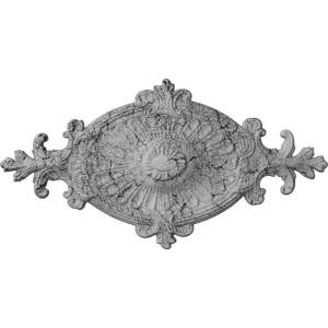 imageEkena Millwork CM23RO1 23 12quot x 12 14quot x 1 12quot Quentin Ceiling Medallion PrimedUltra Pure White Crackle Flat Finish
