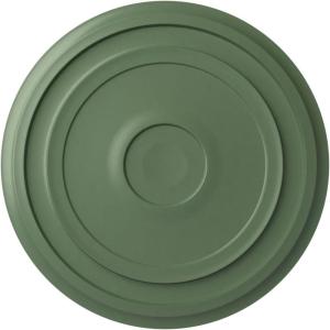 imageEkena Millwork CM24RE Traditional Reece Ceiling Medallion 24 38quotOD x 1 18quotP Fits Canopies up to 5 78quot Factory PrimedAthenian Green Flat Finish
