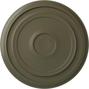imageEkena Millwork CM24RE Traditional Reece Ceiling Medallion 24 38quotOD x 1 18quotP Fits Canopies up to 5 78quot Factory PrimedPainted Turtle Flat Finish