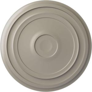 imageEkena Millwork CM24RE Traditional Reece Ceiling Medallion 24 38quotOD x 1 18quotP Fits Canopies up to 5 78quot Factory PrimedPearl White Metallic Series