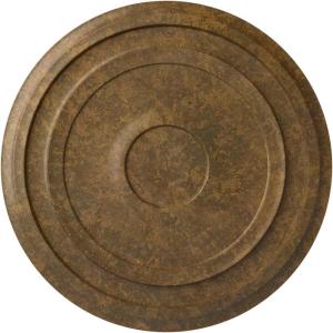 imageEkena Millwork CM24RE Traditional Reece Ceiling Medallion 24 38quotOD x 1 18quotP Fits Canopies up to 5 78quot Factory PrimedRubbed Bronze Metallic Series