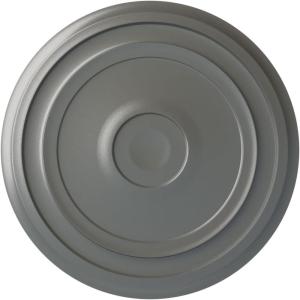 imageEkena Millwork CM24RE Traditional Reece Ceiling Medallion 24 38quotOD x 1 18quotP Fits Canopies up to 5 78quot Factory PrimedSilver Metallic Series
