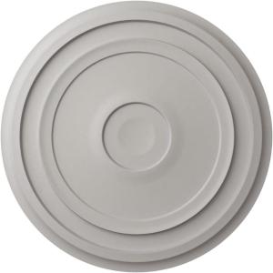 imageEkena Millwork CM24RE Traditional Reece Ceiling Medallion 24 38quotOD x 1 18quotP Fits Canopies up to 5 78quot Factory PrimedUltra Pure White Flat Finish