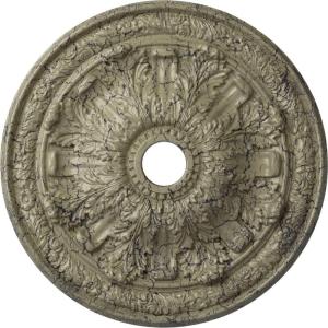 imageEkena Millwork CM30FL Flagstone Ceiling Medallion 30quotOD x 3 78quotID x 3 14quotP Fits Canopies up to 3 78quot Factory PrimedHandPainted Castle Stone Crackle