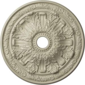 imageEkena Millwork CM30FL Flagstone Ceiling Medallion 30quotOD x 3 78quotID x 3 14quotP Fits Canopies up to 3 78quot Factory PrimedHandPainted Clear Yellow