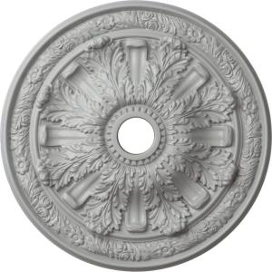 imageEkena Millwork CM30FL Flagstone Ceiling Medallion 30quotOD x 3 78quotID x 3 14quotP Fits Canopies up to 3 78quot Factory PrimedHandPainted Frost
