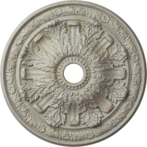 imageEkena Millwork CM30FL Flagstone Ceiling Medallion 30quotOD x 3 78quotID x 3 14quotP Fits Canopies up to 3 78quot Factory PrimedHandPainted Pot of Cream Crackle