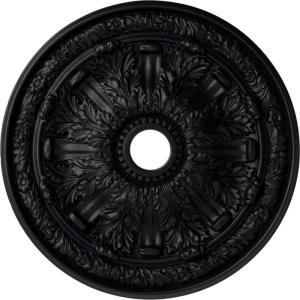 imageEkena Millwork CM30FL Flagstone Ceiling Medallion 30quotOD x 3 78quotID x 3 14quotP Fits Canopies up to 3 78quot Factory PrimedHandPainted Steel Gray