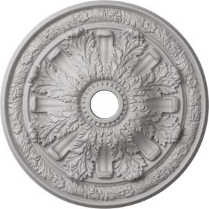 imageEkena Millwork CM30FL Flagstone Ceiling Medallion 30quotOD x 3 78quotID x 3 14quotP Fits Canopies up to 3 78quot Factory PrimedHandPainted Ultra Pure White