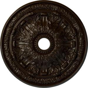 imageEkena Millwork CM30FL Flagstone Ceiling Medallion 30quotOD x 3 78quotID x 3 14quotP Fits Canopies up to 3 78quot Factory PrimedHandpainted Bronze