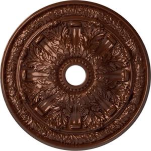 imageEkena Millwork CM30FL Flagstone Ceiling Medallion 30quotOD x 3 78quotID x 3 14quotP Fits Canopies up to 3 78quot Factory PrimedHandpainted Copper Penny