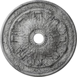 imageEkena Millwork CM30FL Flagstone Ceiling Medallion 30quotOD x 3 78quotID x 3 14quotP Fits Canopies up to 3 78quot Factory PrimedHandpainted Ultra Pure White Crackle
