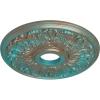 image16 12quotOD x 3 58quotID x 1 18quotP Apollo Ceiling Medallion Fits Canopies up to 5 58quotHandPainted Copper Green Patina