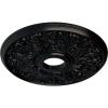 image16 12quotOD x 3 58quotID x 1 18quotP Apollo Ceiling Medallion Fits Canopies up to 5 58quotHandPainted Jet Black