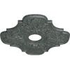 image17 34quotOD x 3 34quotID x 1quotP Peralta Ceiling Medallion Fits Canopies up to 4 58quotAthenian Green Crackle Flat Finish