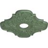 image17 34quotOD x 3 34quotID x 1quotP Peralta Ceiling Medallion Fits Canopies up to 4 58quotAthenian Green Flat Finish