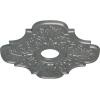 image17 34quotOD x 3 34quotID x 1quotP Peralta Ceiling Medallion Fits Canopies up to 4 58quotPlatinum Metallic Series