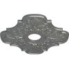 image17 34quotOD x 3 34quotID x 1quotP Peralta Ceiling Medallion Fits Canopies up to 4 58quotSilver Metallic Series
