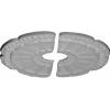 image18 12quotOD x 3 58quotID x 78quotP Flower Ceiling Medallion Two Piece Fits Canopies up to 3 58quot