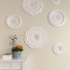 image18 12quotOD x 3 58quotID x 78quotP Flower Ceiling Medallion Two Piece Fits Canopies up to 3 58quot