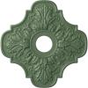 image17 34quotOD x 3 34quotID x 1quotP Peralta Ceiling Medallion Fits Canopies up to 4 58quotAthenian Green Flat Finish