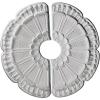 image18 12quotOD x 3 58quotID x 78quotP Flower Ceiling Medallion Two Piece Fits Canopies up to 3 58quot