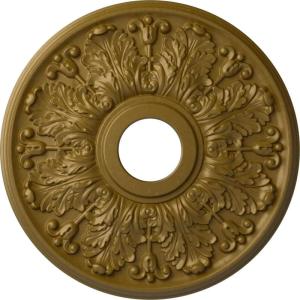 image16 12quotOD x 3 58quotID x 1 18quotP Apollo Ceiling Medallion Fits Canopies up to 5 58quotHandPainted Gold