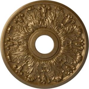 image16 12quotOD x 3 58quotID x 1 18quotP Apollo Ceiling Medallion Fits Canopies up to 5 58quotHandPainted Pale Gold